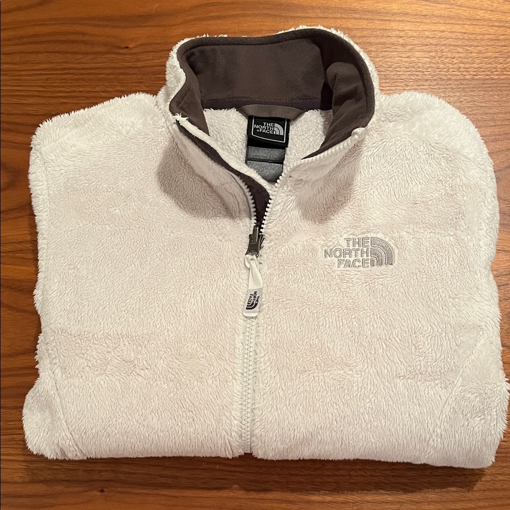 THE NORTH FACE Women's Plush Off-White Full-Zip Fleece Jacket Size XS/TP EUC - Picture 12 of 12